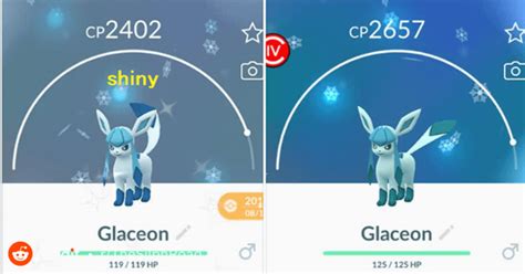 shiny glaceon vs normal.